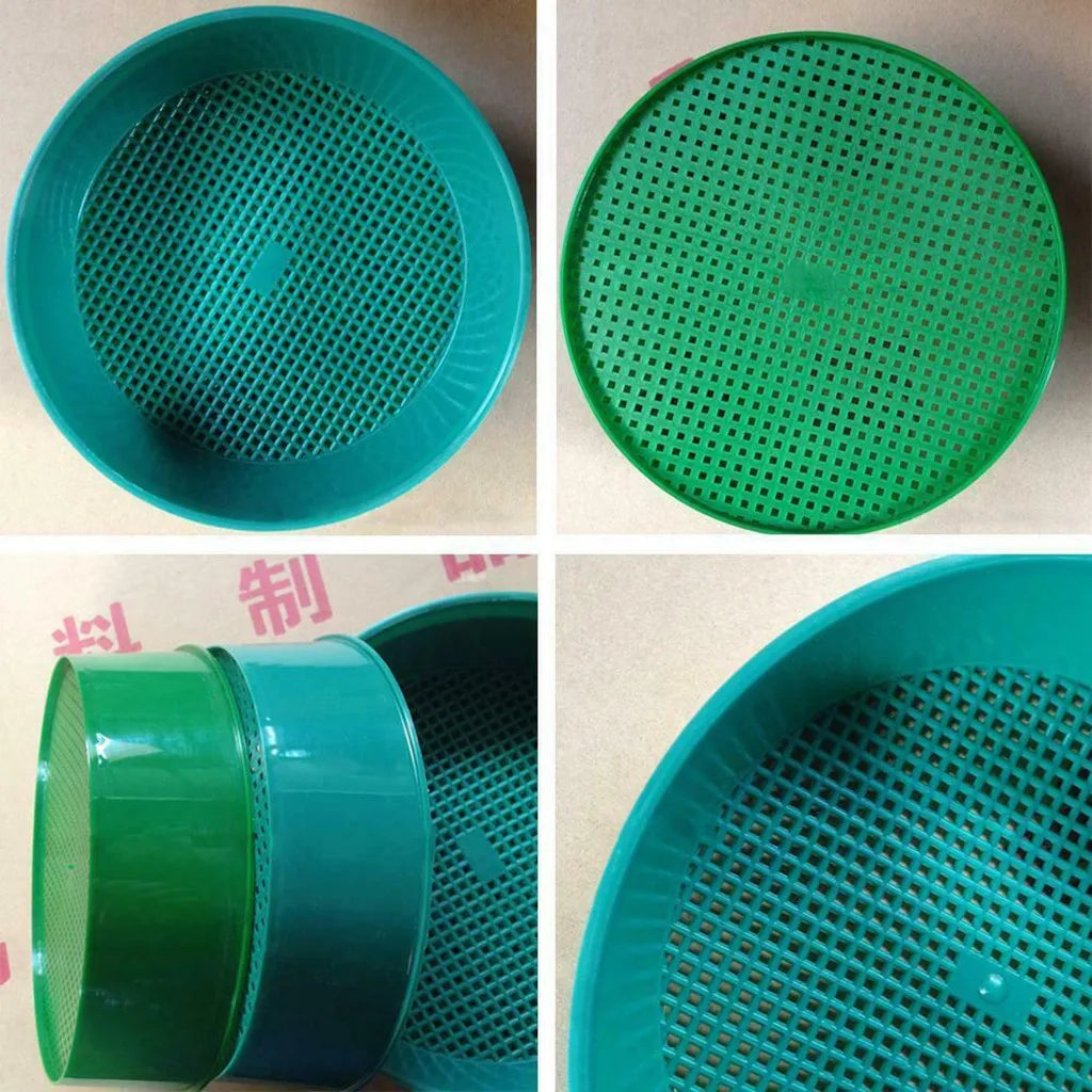 Plastic Garden Sieve Home Garden Tool Fine Mesh Soil Sieve Mining Sand Sifter Potting Sieve for Plant Soil Stone Sifting Oasis Select