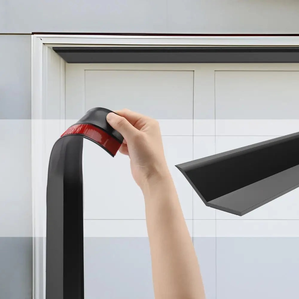 100CM Garage Door Sealing Strip Weatherproof Self Adhesive Top and Sides Seal Heavy Duty Easy Installation Weather Stripping Oasis Select