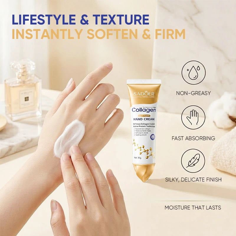 SADOER Collagen Hand Cream – Firming, Brightening & Hydrating