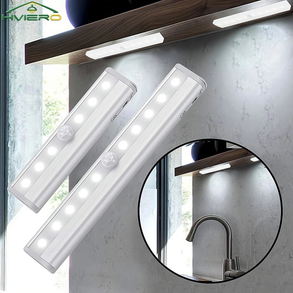 PIR Motion Sensor Cabinet Light – 6 or 10 LED Night Light