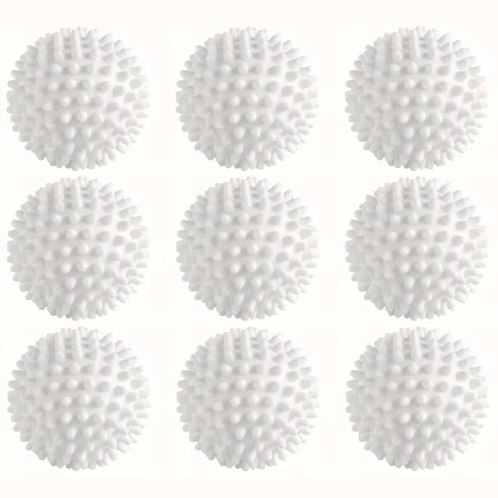 3/6/9 PCS Reusable Laundry Washing Balls for Front Loaders – 3D Design Boosts Cleaning, Reduces Detergent Use, PVC (White) Oasis Select WHITE-9pcs