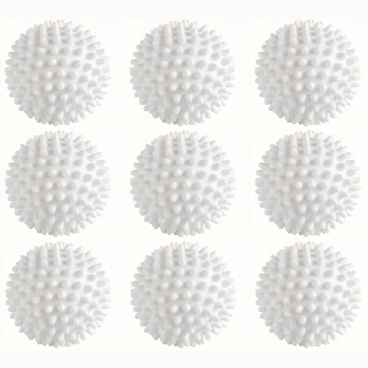 3/6/9 PCS Reusable Laundry Washing Balls for Front Loaders – 3D Design Boosts Cleaning, Reduces Detergent Use, PVC (White) Oasis Select WHITE-9pcs