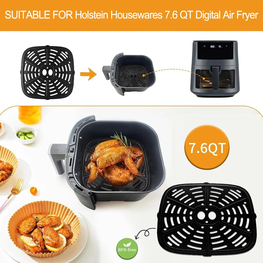 Air Fryer Basket Replacement Grill Pan Air Fryer Grill Plate Air Fryer Power Parts Plate Tray For Holstein Housewares Air Fryer Oasis Select