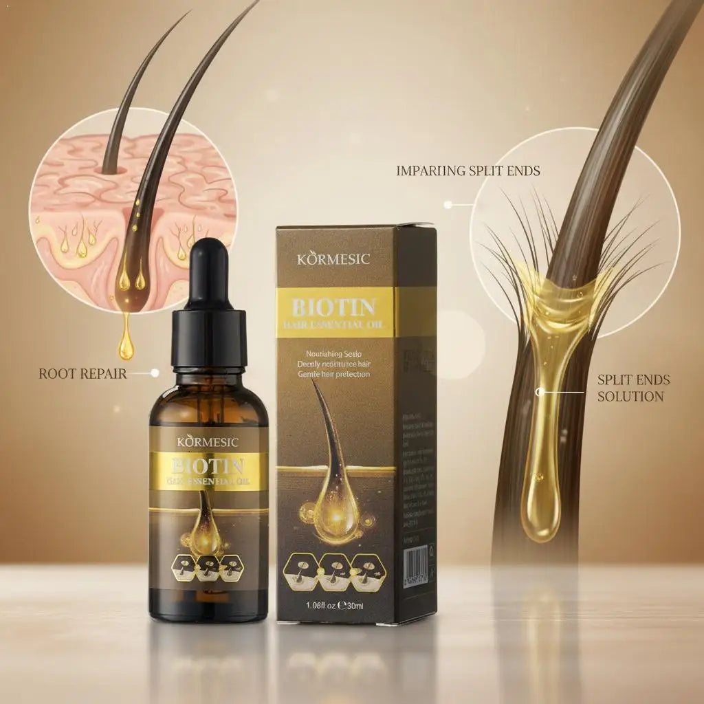 Biotin Hair Care Oil Nourish Scalp Hair Follicle Stabiliz Hair Root Refresh Oil Control Natural Plant Essence Oasis Select