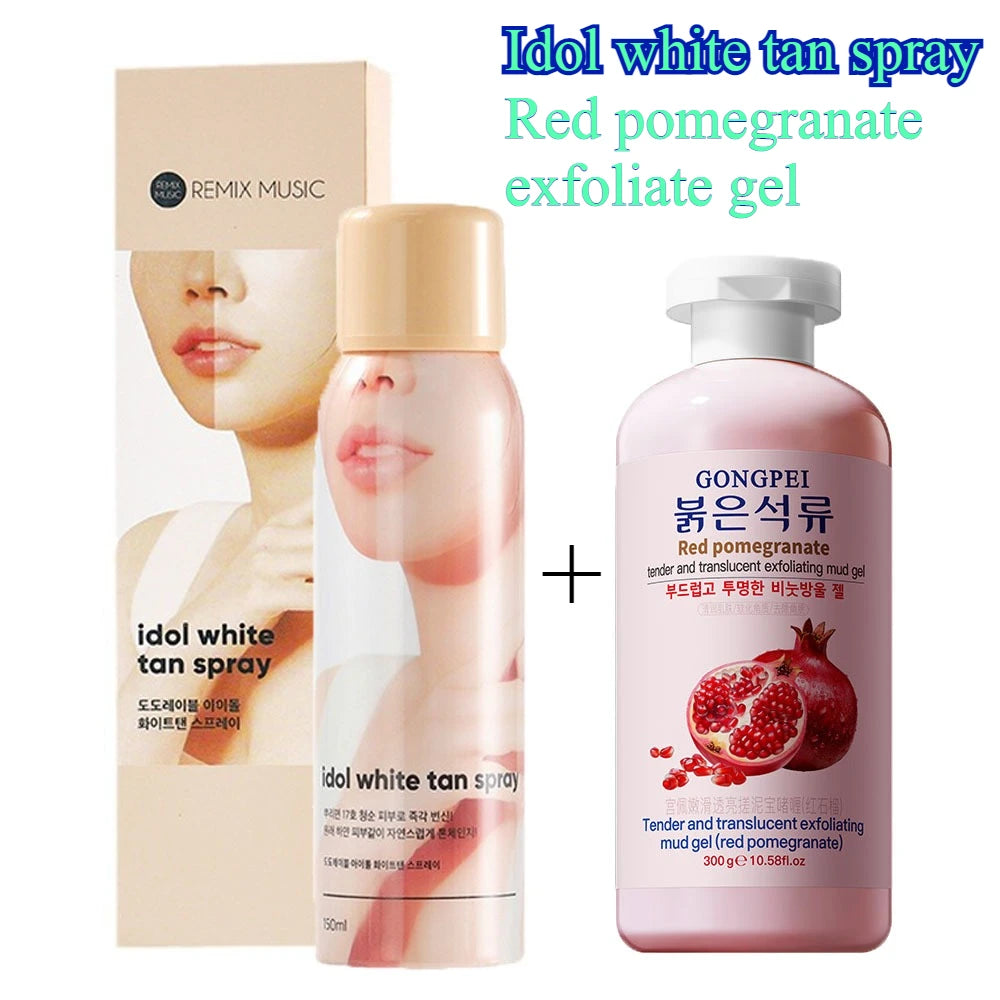 SPF50 ++ Universal Brightening Repair Moisturizing Body Whitening Spray Niacinamide Rubbing Mud Scrub Sea Salt Exfoliating Gel Oasis Select 300g and 150ml