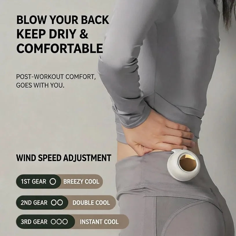 Adjustable Wind Direction Clip Fan Portable Waist Mount Fan Type C Charging Compact Travel Cooling Fan Summer Cooling Fan Oasis Select