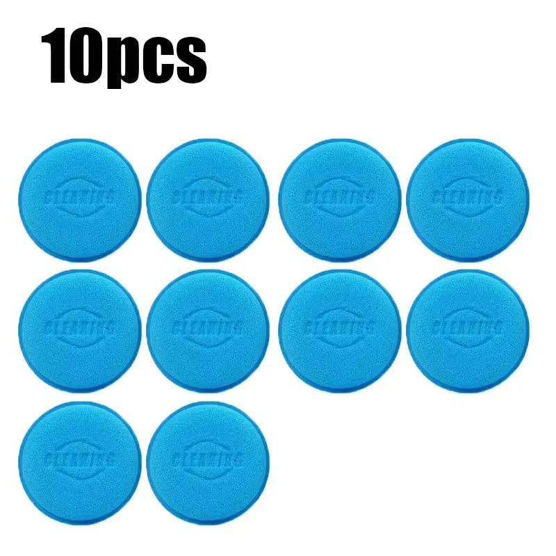 5/10pcs Car Foam Sponge Wax Applicator Cleaning Detailing Pads Car Waxing Polishing Pad Home Car Wash Care 10cm Car Cleaning Kit Oasis Select 10pcs Blue
