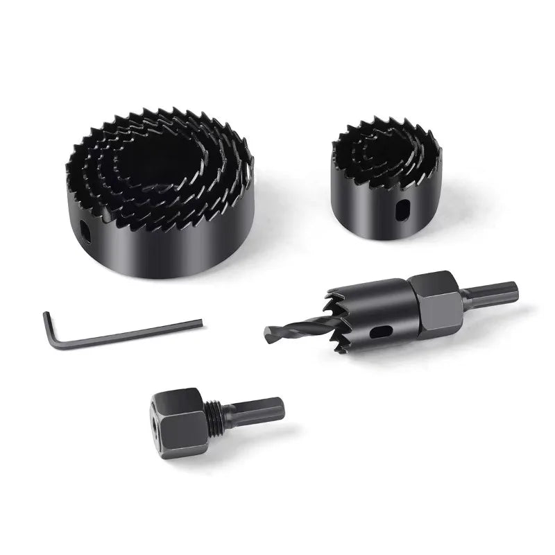 JUSTINLAU 16 Pieces of 19-127mm Woodworking Hole Saw Plastic Box Set Gypsum Board Drilling Tool Cutting Woodworking Drill Bit Oasis Select