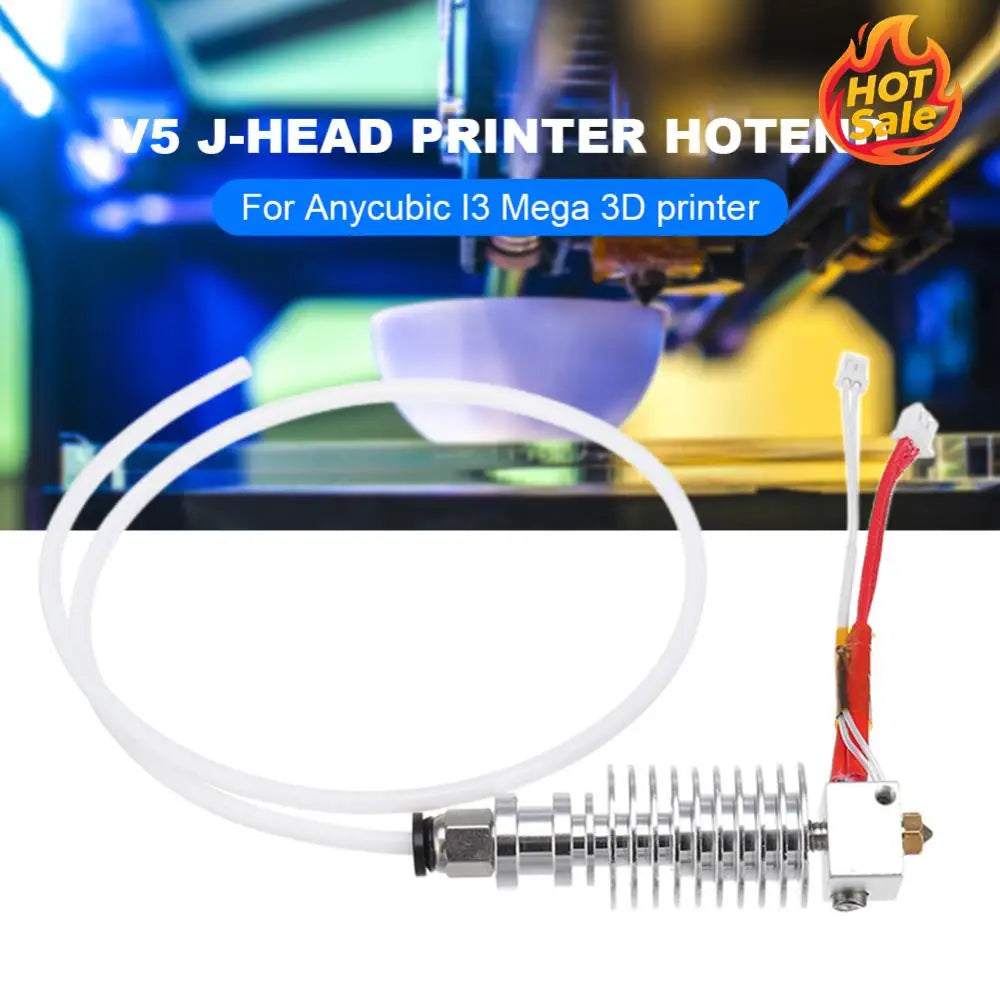 V5 J-head Printer Hotend Long Distance Head Extruder with Hotend Heat Sink 3D Printer Head for Anycubic I3 Mega Oasis Select