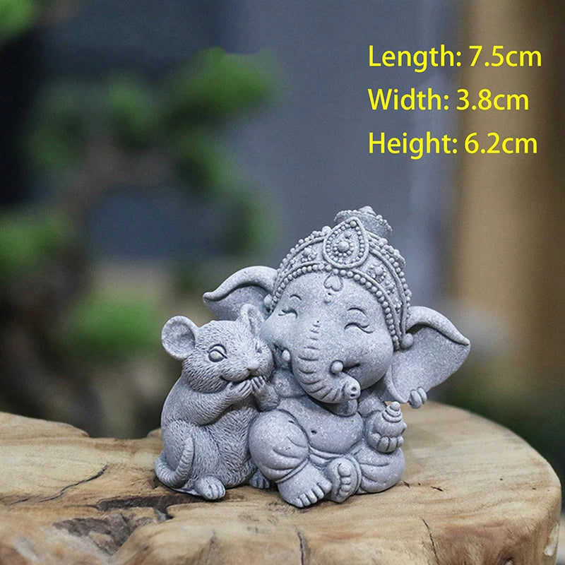 1pc Elephant Statue With Hands Clasped In Prayer Position, A Guardian Elephant Statue, For Home Decoration. Oasis Select A2