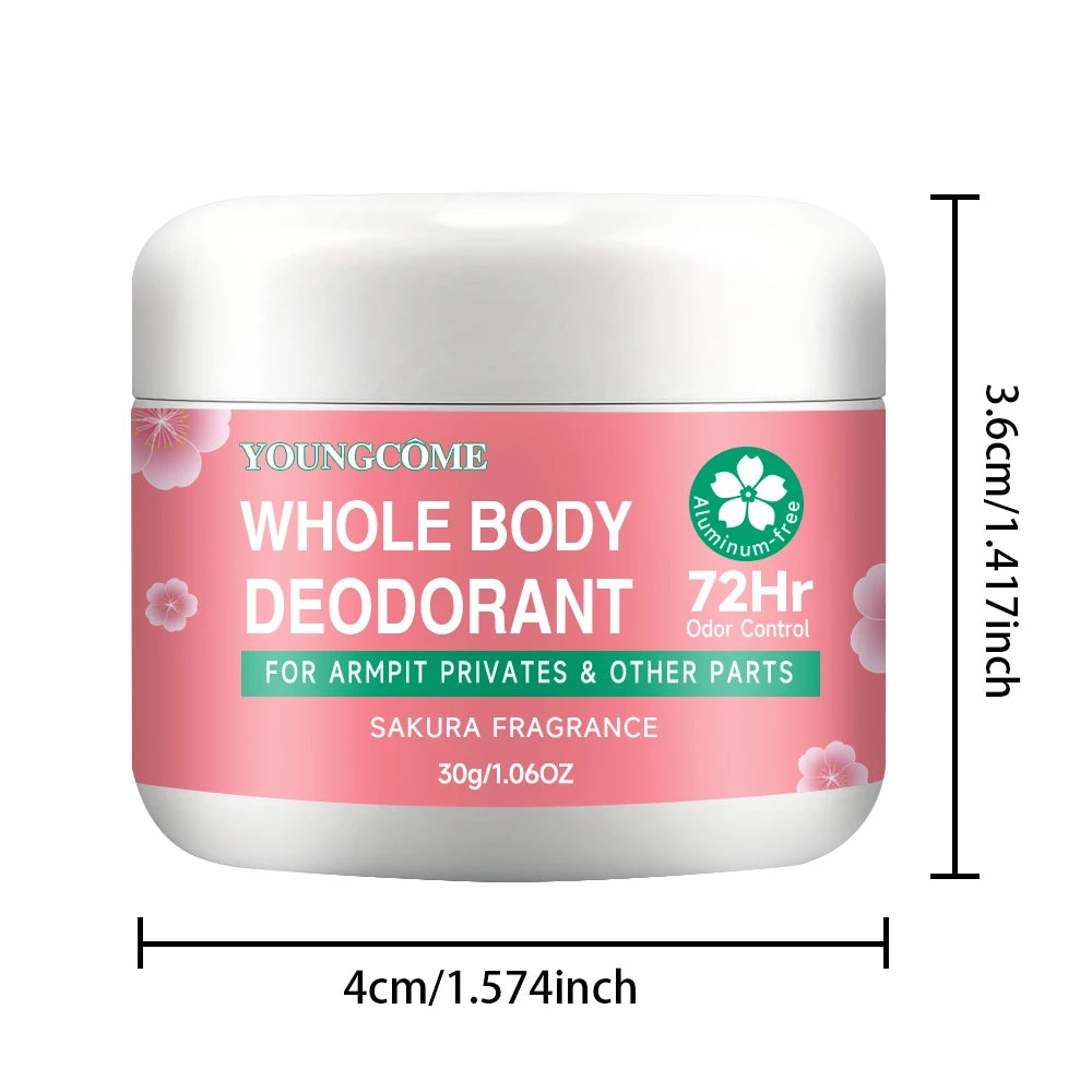 Natural Whole Body Deodorant for Men & Women - 72H Long Lasting Odor Protection, Aluminum-Free, Moisturizing & Gentle for Sensit Oasis Select 30g
