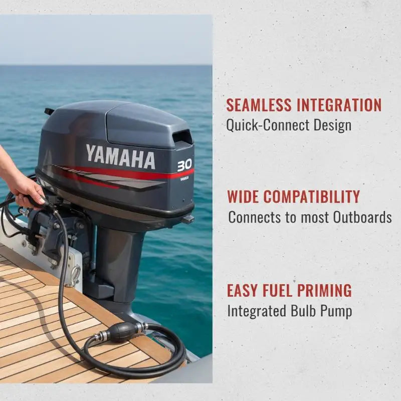Performance Marine Accessories: 8mm Fuel Hose Assembly; 2.1/3.1M Outboard Motor Fuel Line for Boat Engine Oasis Select