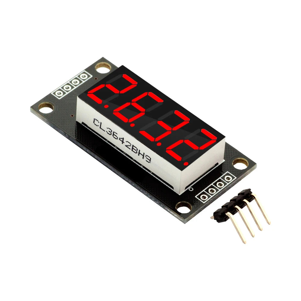 0.36 Inch 0.36" 4-Digit Red/Green/Yellow/Blue/White LED Digital Display Tube Decimal 7 Segments TM1637 Module For Arduino Oasis Select Red