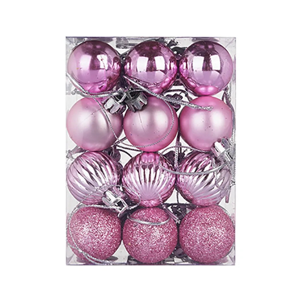 30mm Christmas Xmas Tree Ball Bauble Hanging Home Party Ornament Decor 24pc Tree Decoration Balls Xmas Party Hanging Pendant Oasis Select