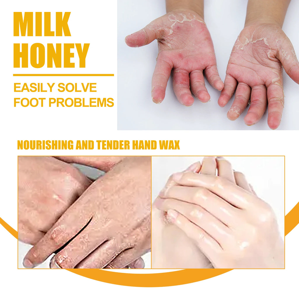 Milk & Honey Hand Wax Peel-Off Mask – Exfoliate & Moisturize Hand Wax Peel Mask Oasis Select