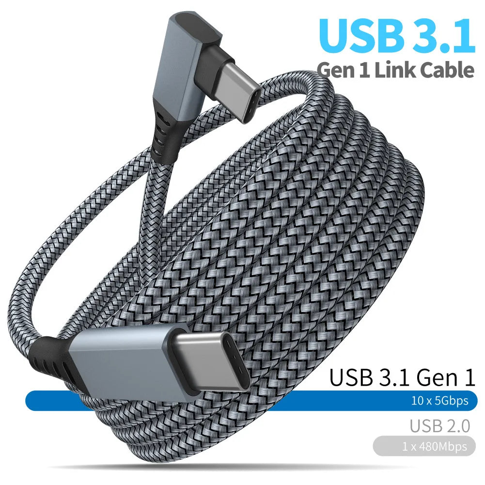 5M USB-A to USB-C VR Link Cable for Meta Quest 2 | 5Gbps
