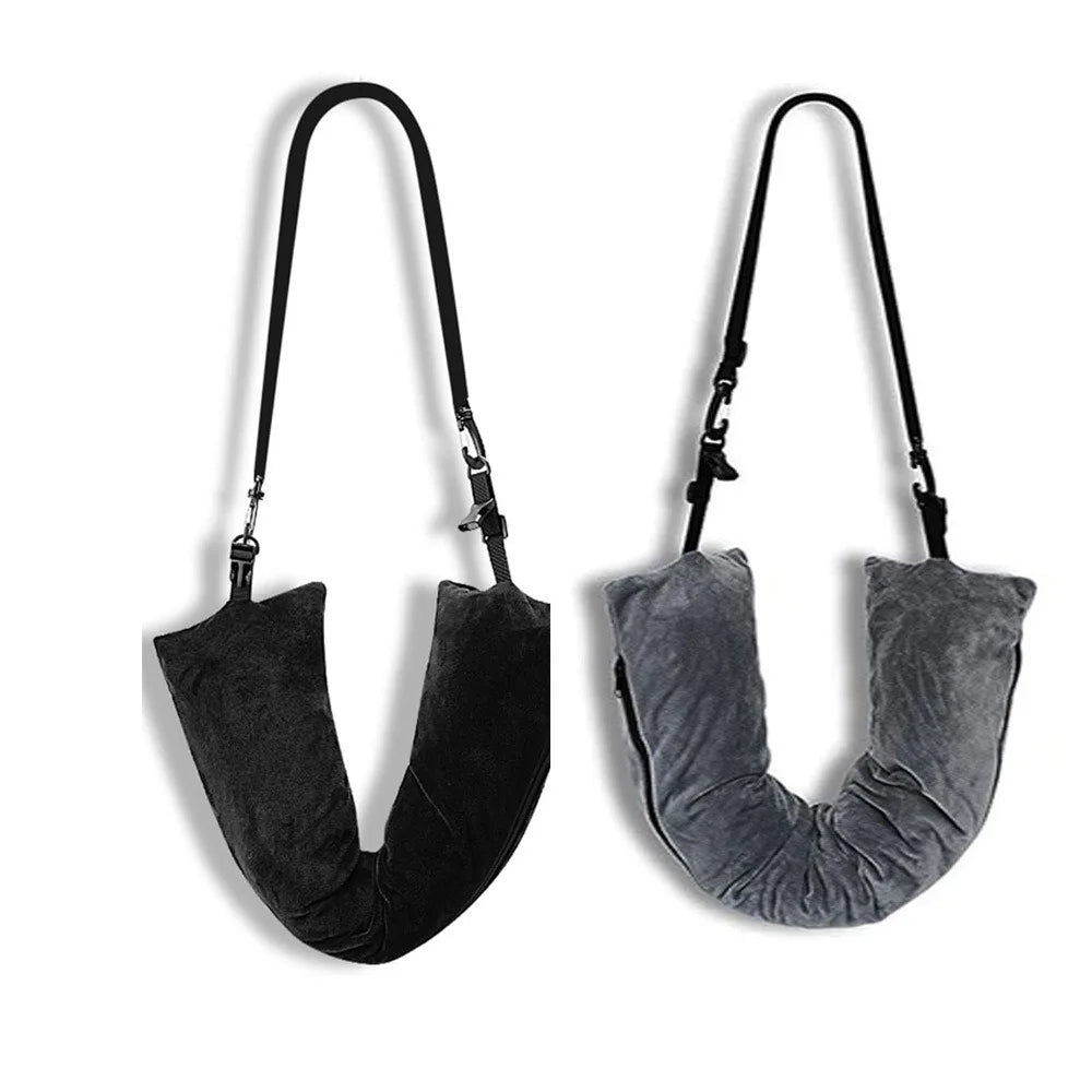Multifunctional Fillable Travel Neck Pillow Comfortable Waterproof Stuffable Neck Portable U-Shaped Pillow Luggage Pillowcase Oasis Select
