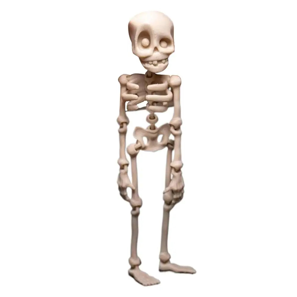 Mini Poseable Skeleton Fridge Magnet | 3D Halloween Decor