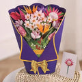 1/3/5/10PCS Paper Flower Bouquet Card 3D Pops-up Bouquet Forever Paper Hand Bouquet Valentine's Day Gift Mother's Day Cards Oasis Select Bird of Paradise 3PCS