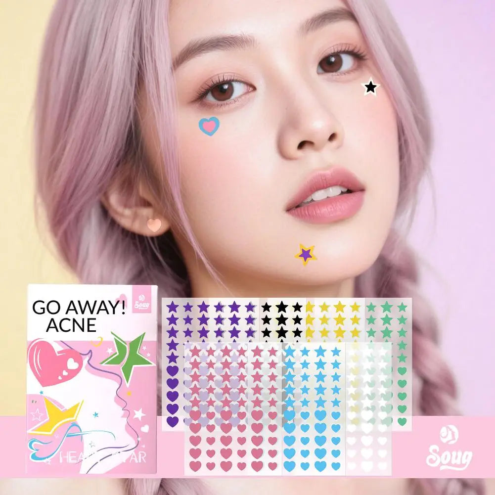 120-420 Counts Cute Colorful Butterfly/heart/Star Shape Acne Pimple Patches Stickers Invisible Acne Cover Face Spot Pimple Patch Oasis Select