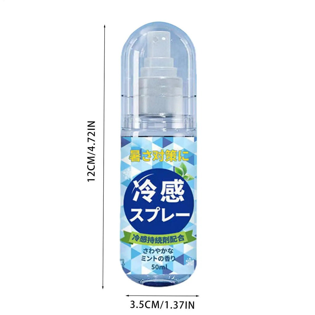 50ml Summer Cooling Spray Portable Ice Feeling Clothing Training Relief Long-lasting Hydrating Cool Spray For Face& Body Bottle Oasis Select