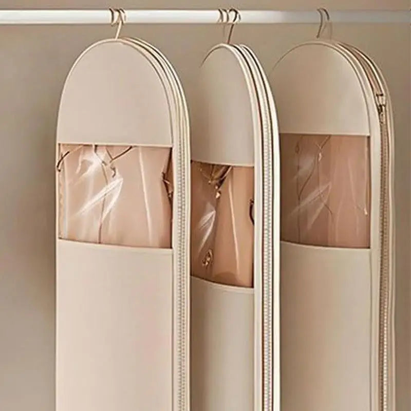Garment Bags for Storage Hangable Clothes Bag with Self-Compression Zipper Protector Reusable Space-Saving Organizer for Jackets Oasis Select