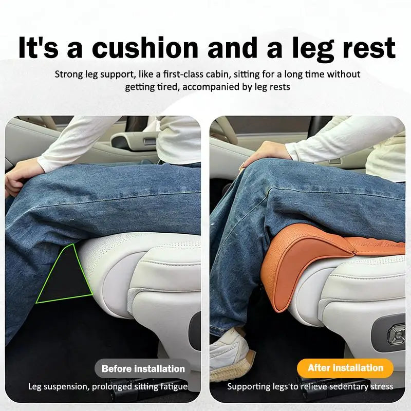 Car Seat Cushion With Leg Support Universal Car Seat Protection Cover With Extension Leg Rest Padding Relieve Fatigue Oasis Select