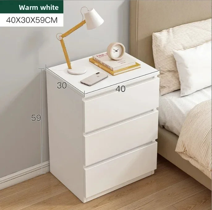 Multi-functional Household Goods Bedside Table Small Storage Locker Bedside Locker Small Cabinet Oasis Select Three draws A