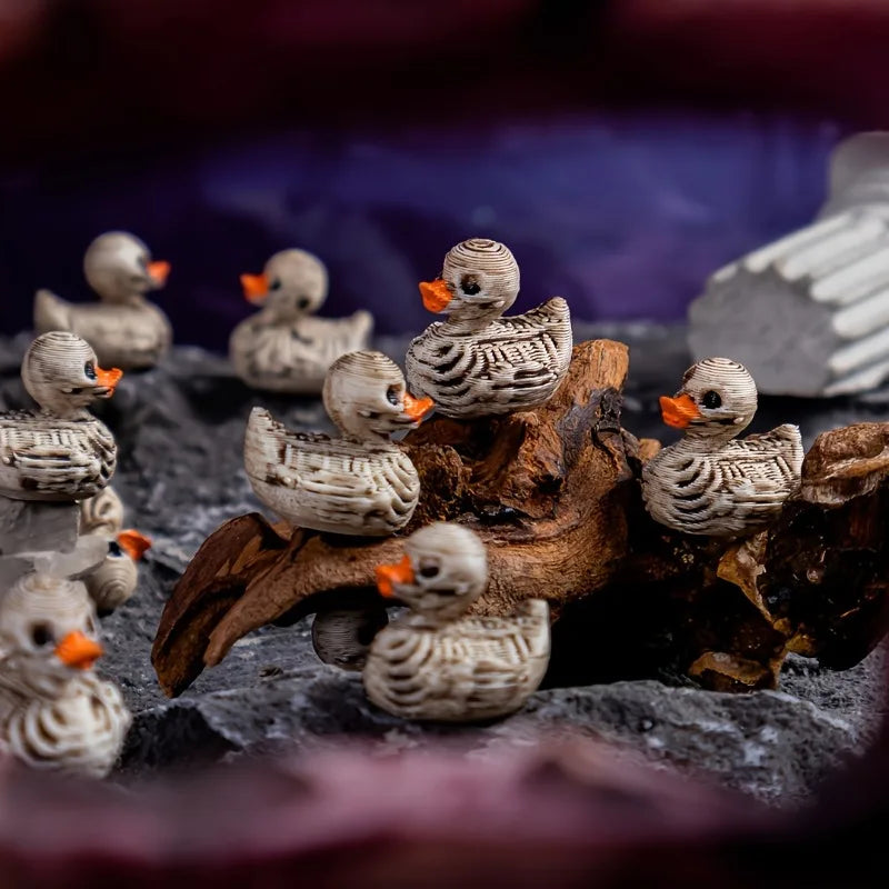 50-piece Gothic-style cute skull ducks. Suitable for Halloween, Gothic-style home decor, and office settings. Oasis Select