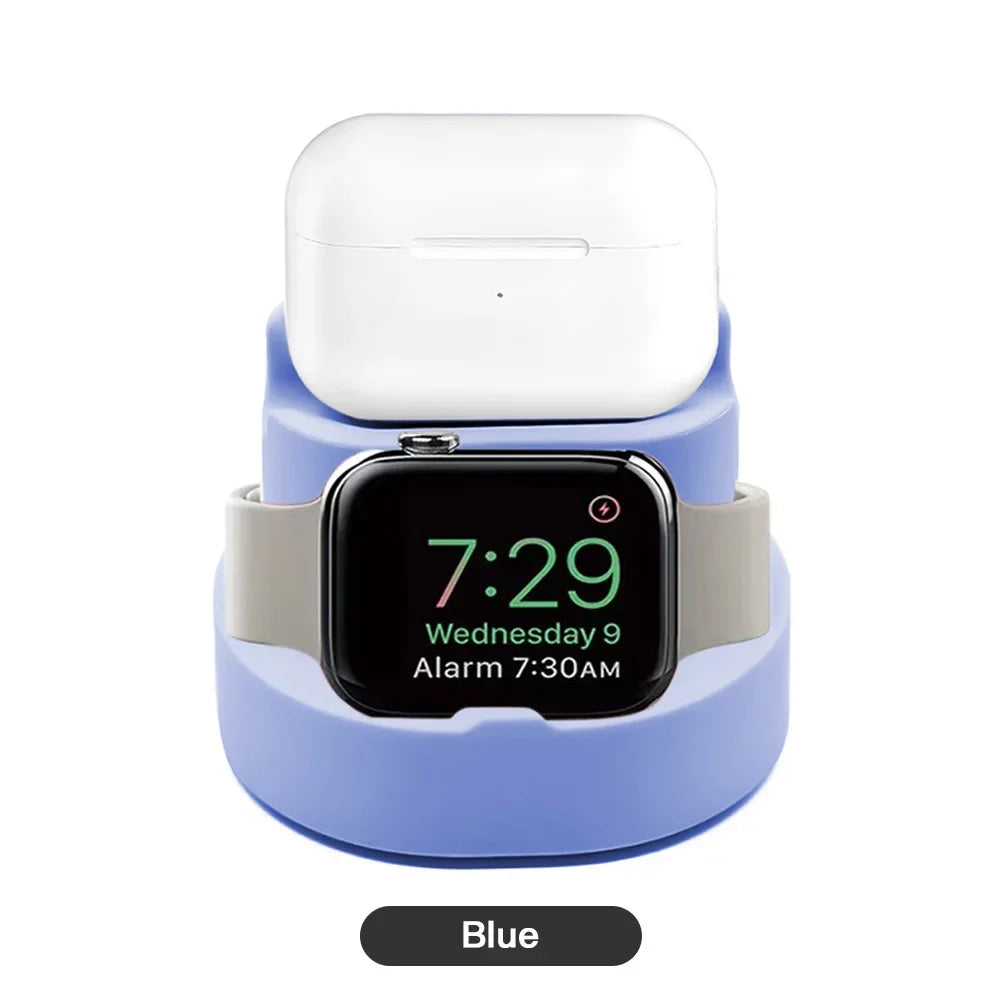 3-in-1 Silicone Charging Stand for Apple Watch & Earphones