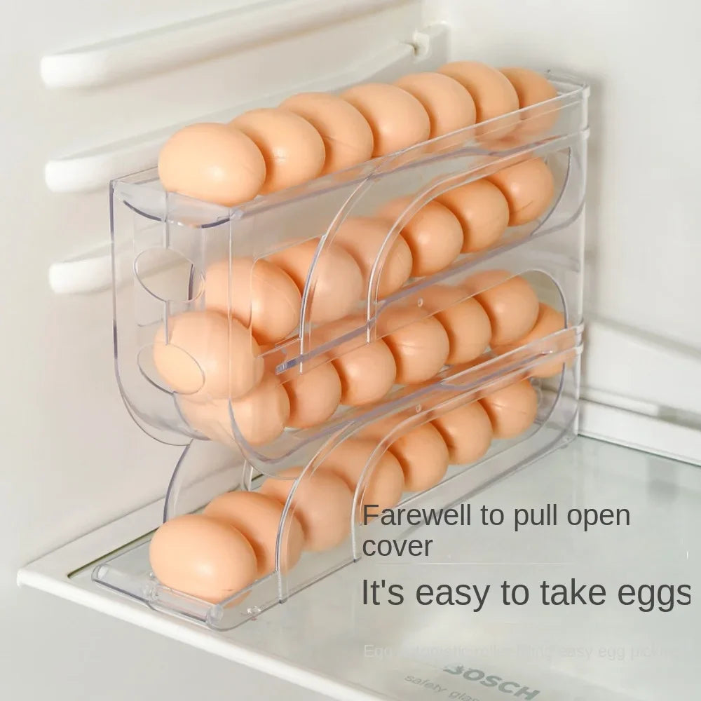 30-Egg Automatic Roller Fridge Egg Organizer Storage Box Egg Storage Organizer Oasis Select