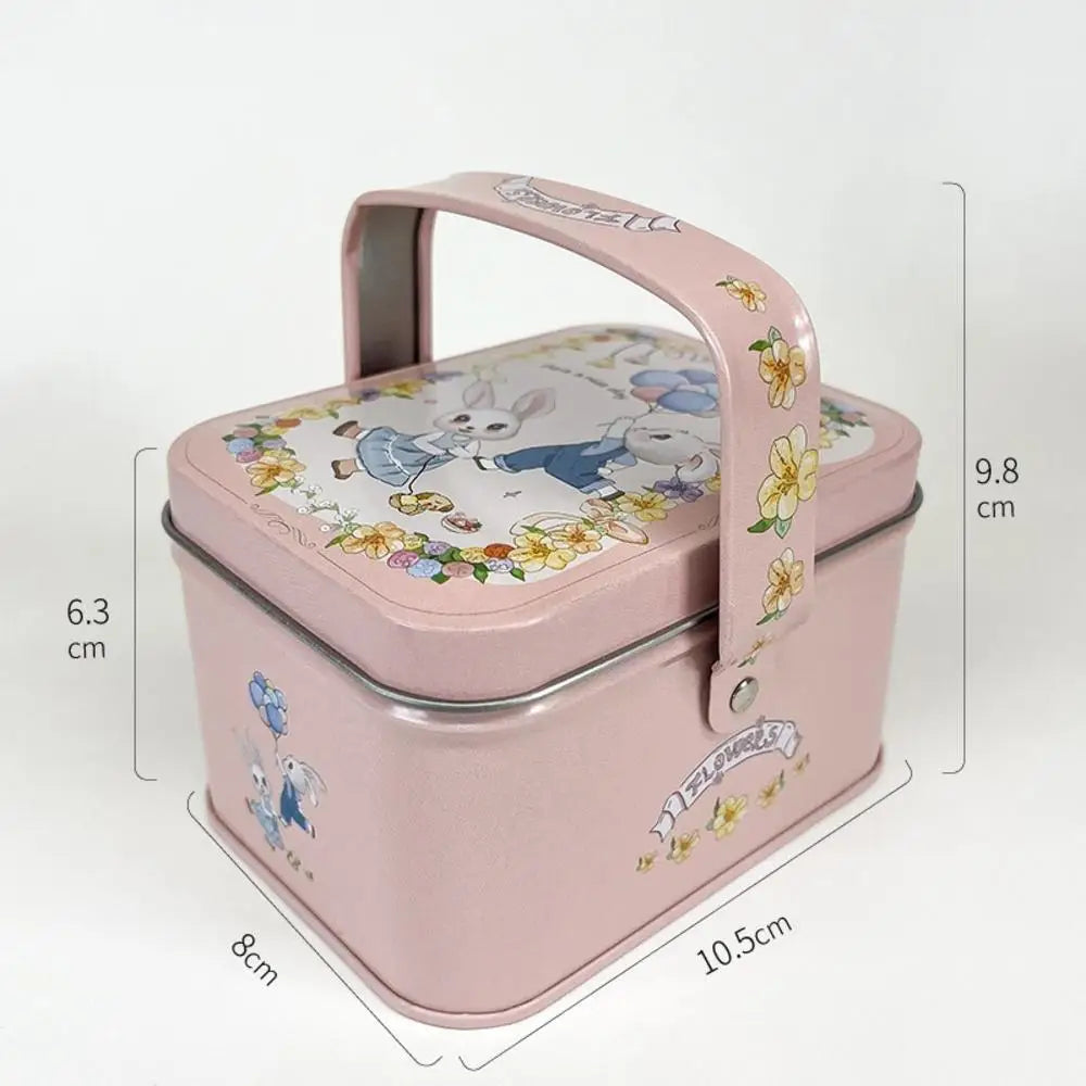 Tinplate Candy Box Kids Gifts Small Tin Box Cookie Box Portable Rabbit Gift Box for Birthday Wedding Party Decoration Oasis Select Balloon C Other