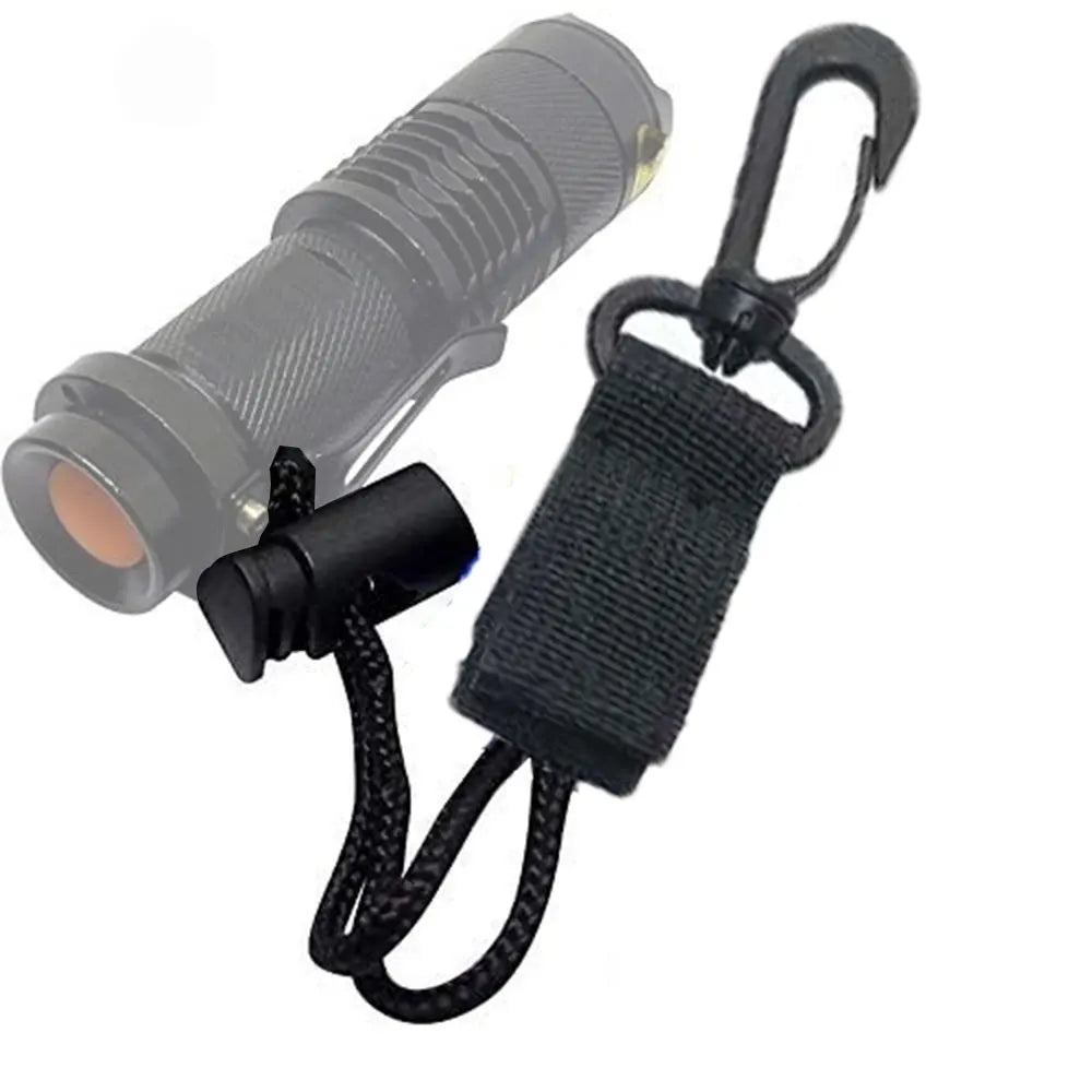 BCD Scuba Gear Clips Lanyard for Diving-Quick Release Equipment Breakaway ID Lanyard Keyring Compass Flashlight Holder Console Oasis Select