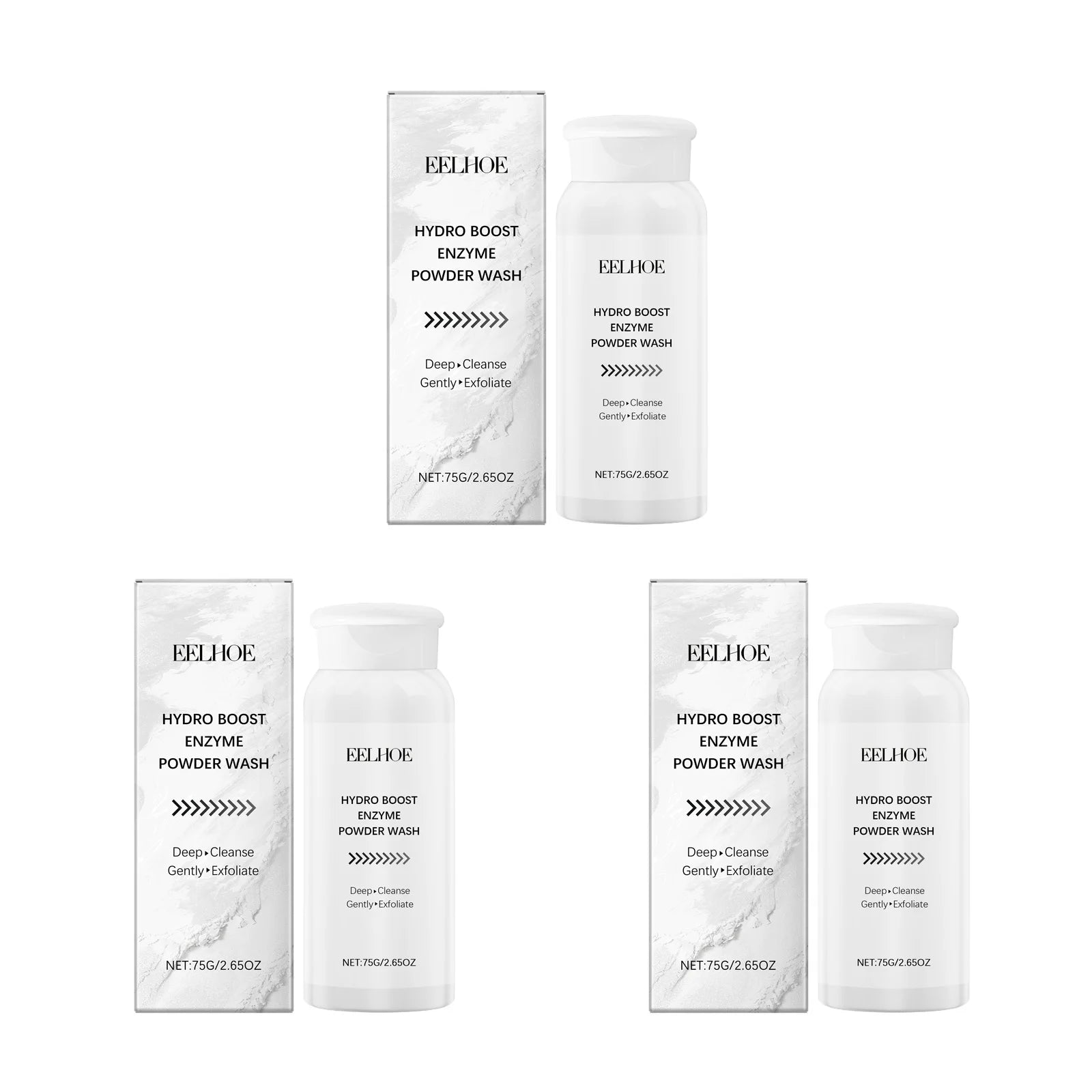 Enzyme Face Powder Wash Skin Oil Control Clean Facial Pores Remove Blackheads Pimples Refreshed Enzyme Face Cleanses Flour Oasis Select 3 x 75g Boxed