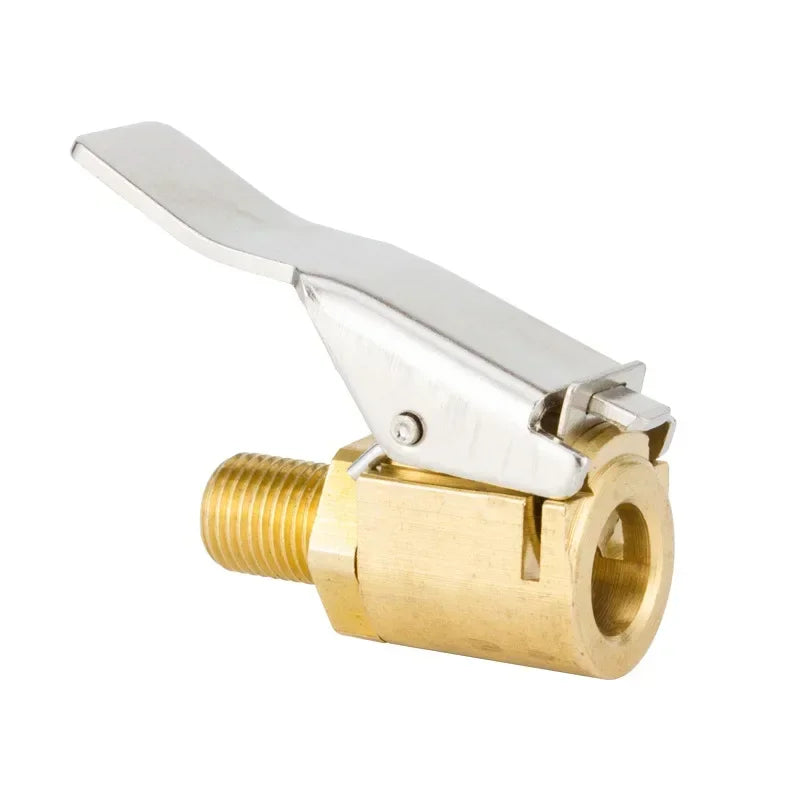 Portable Inflatable Pump for Car Tire Air Chuck Inflator Pump Valve Connector Clip-on Adapter Car Brass 6/8mm Tyre Wheel Valve Oasis Select Threaded