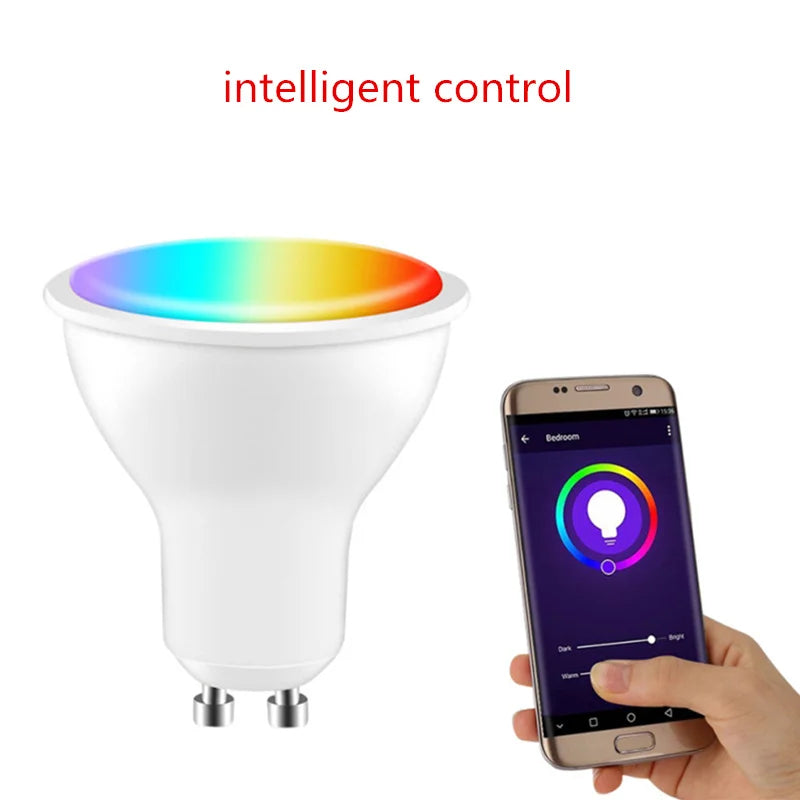 Led Wifi Bluetooth Smart Dimmable Light Bulbs GU10 Dimmable Light Bulbs 5W Support Alexa, Google Voice Control AC 100-240V 5W Oasis Select