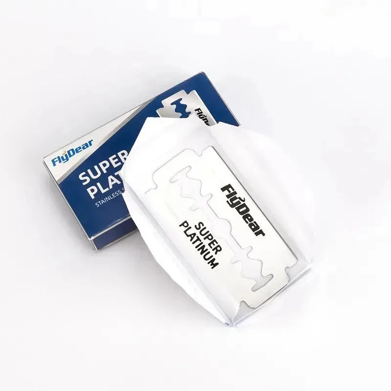 10/40/80pcs Stainless Steel Razor Blade Old-Fashioned Manual Double-Sided Razor Blade Hairdressing Barber Shop Tools Oasis Select