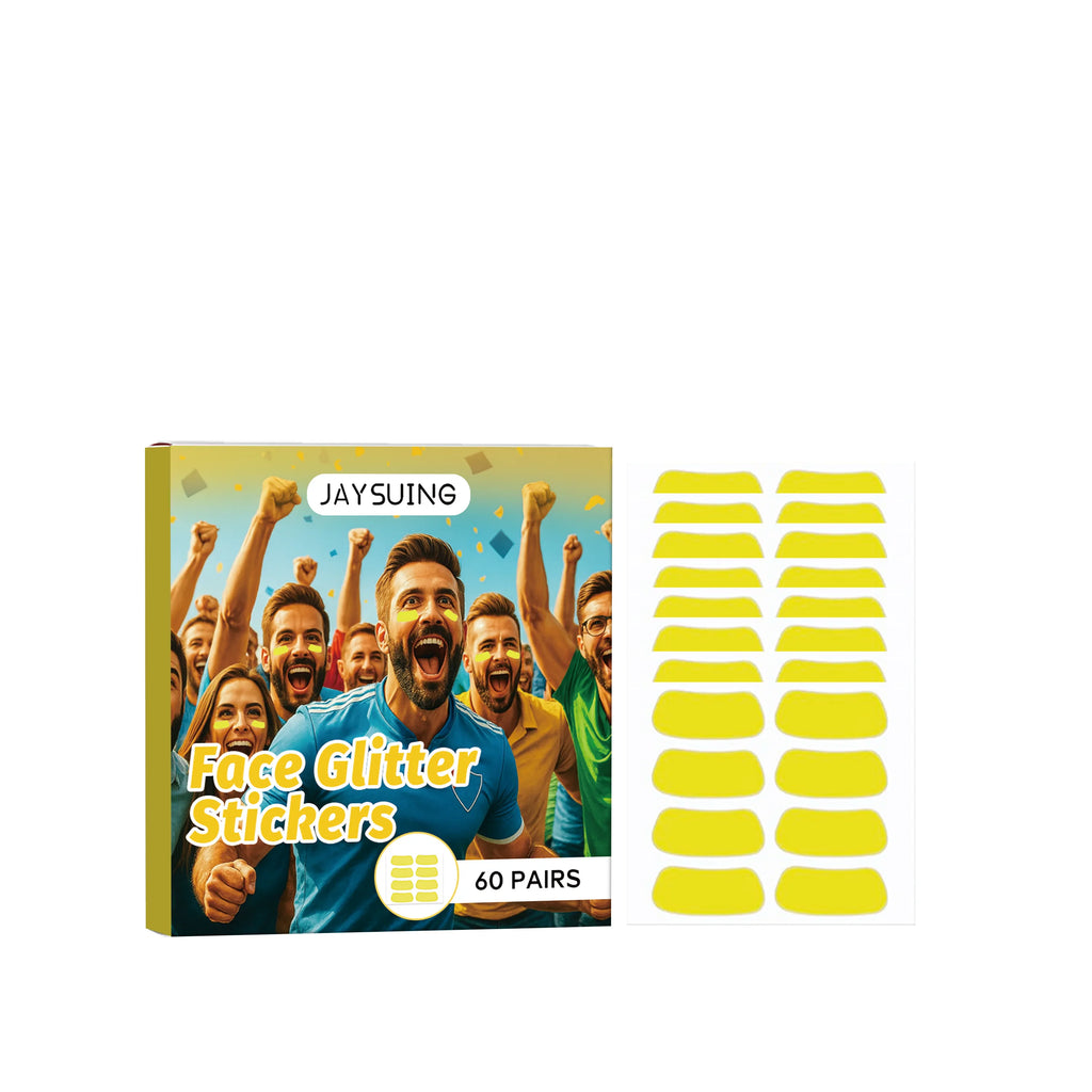 Glitter Face Stickers – Waterproof Sparkly Game Day & Party Face Glitter Stickers Oasis Select 1boxed