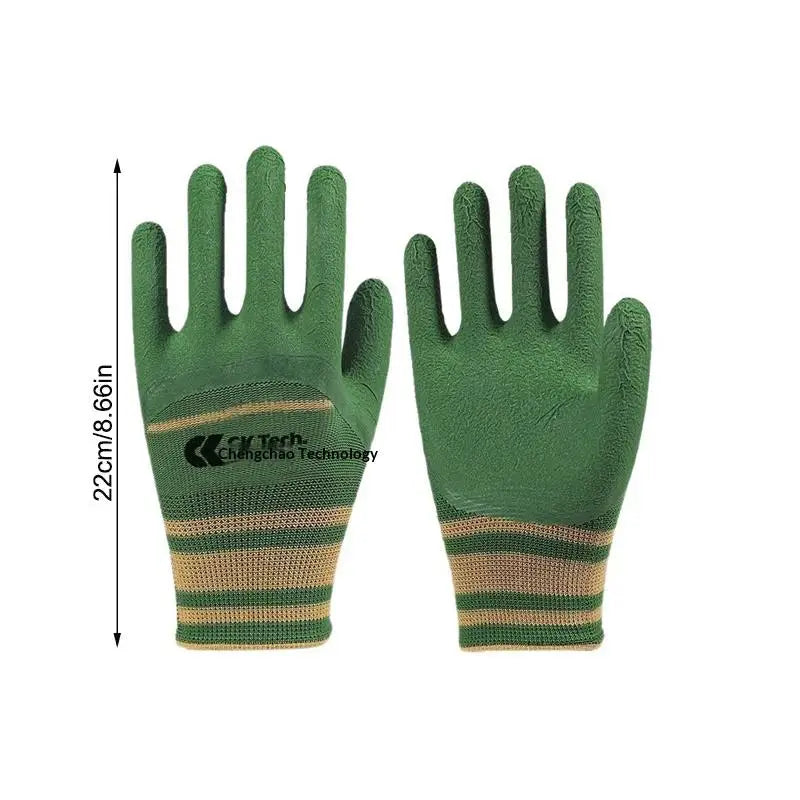 Gloves Rubber Palm Coated Durable Thorn Proof Protection Gloves Breathable Waterproof For Cactus Rose Blackberry Oasis Select