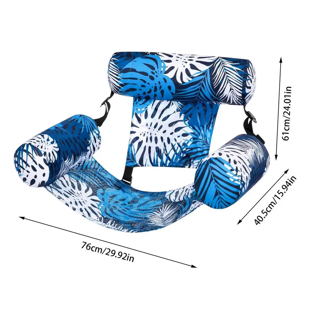 Inflatable Floating Lounger for Adult Floating water lounge bed Foldable swimming pool recliner Heavy-duty Pool Floats for Adult Oasis Select Blue