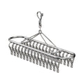 Stainless Steel Sock Drying Rack – 20 or 30 Windproof Clips