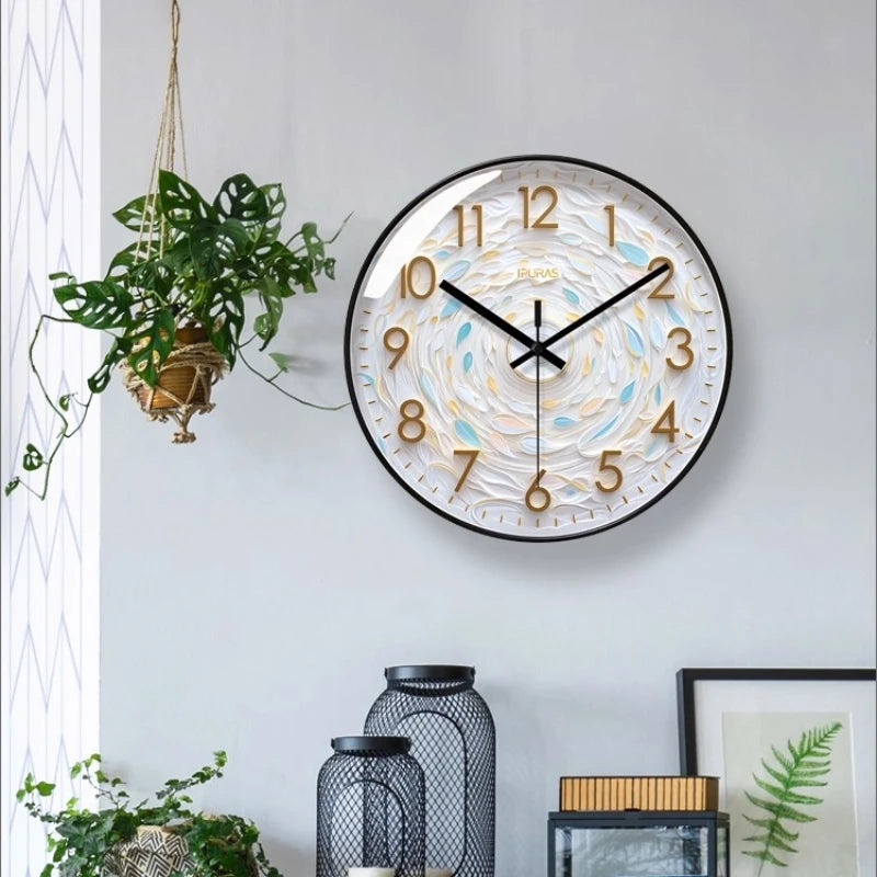 Creative Clock Nordic Living Room Wall Clock Ultra Quiet Wall Hanging Fashionable Dining Room Quartz Home High-end Feeling Oasis Select