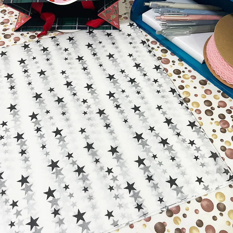 20/36 sheets Christmas wrapping paper, thin paper, DIY inner and outer wrapping paper for Christmas gifts gift protective paper Oasis Select 20Pcs stars