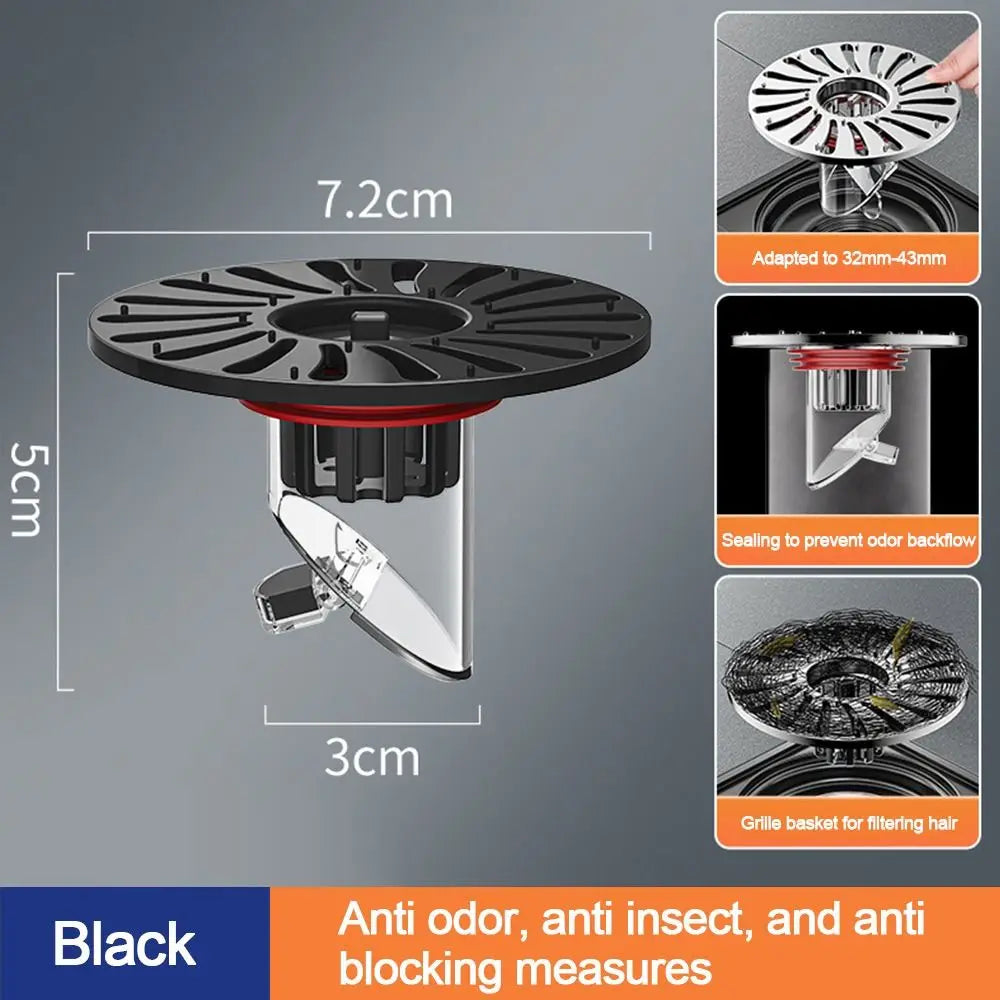 New Anti Odor Floor Drain Core Removable Colander Basin Drain Filter Insect Prevention Seal Stopper Kitchen Bathroom Accessories Oasis Select black