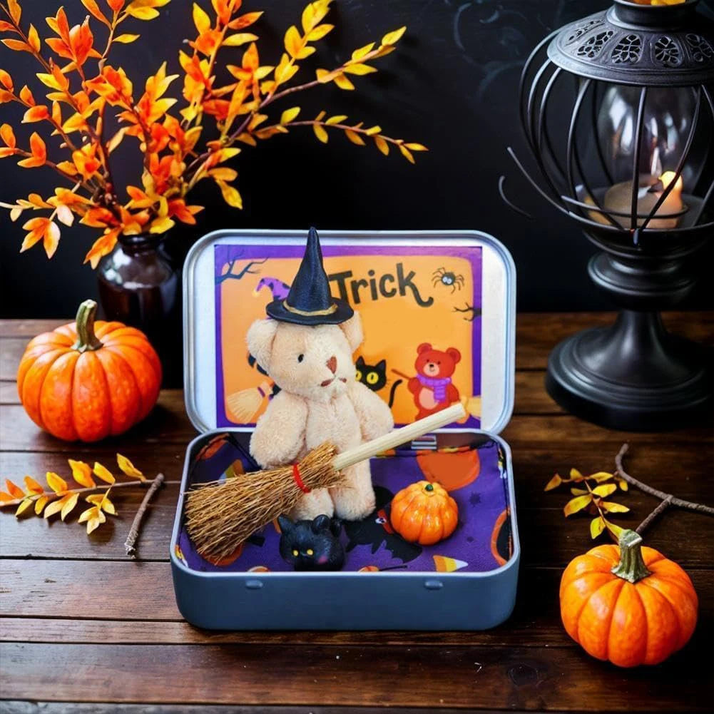 Halloween Witch Teddy Bear in a Box | Spooky Collectible Gift