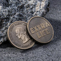 Ready Player One Extra Life Coin Quarter Cosplay Prop Commenorative Coin Oasis Select Brown