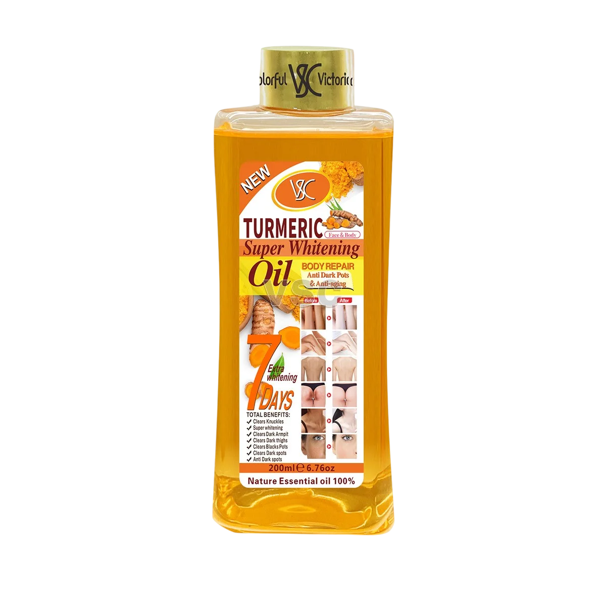 SANENDI Turmeric Essential Oil Face & Body Moisturizer 200ml Body & Face Oil Oasis Select 200ml