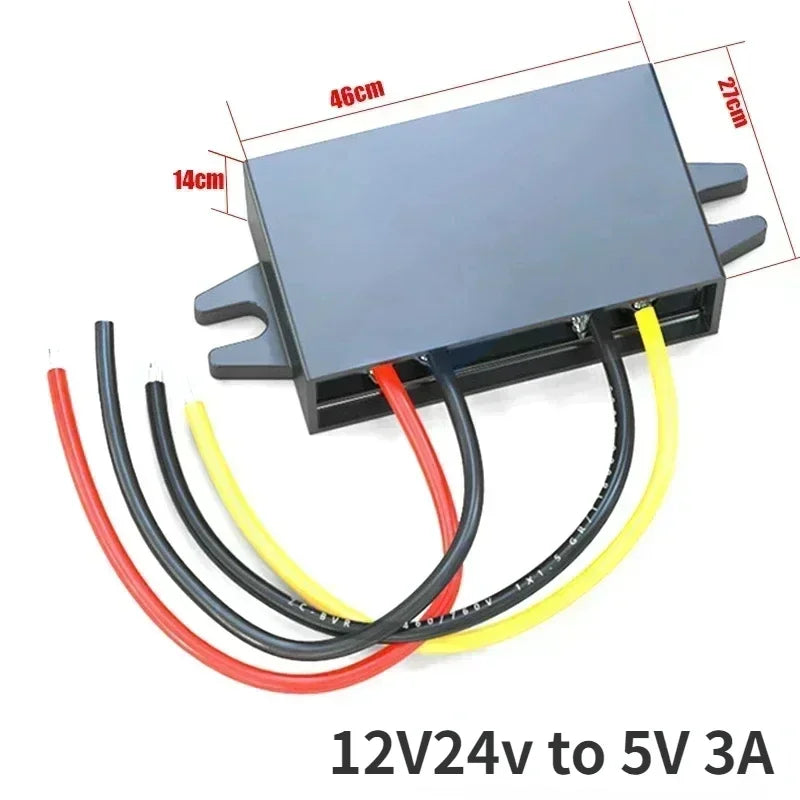 12v24v to 5 Volt 3A DC DC Step Down Converter Car LED Buck to 5V Switching Power Supply 9V 12V 24V 36V 48V 60V 72v 80v to 5V Oasis Select 12V24v to 5V 3A