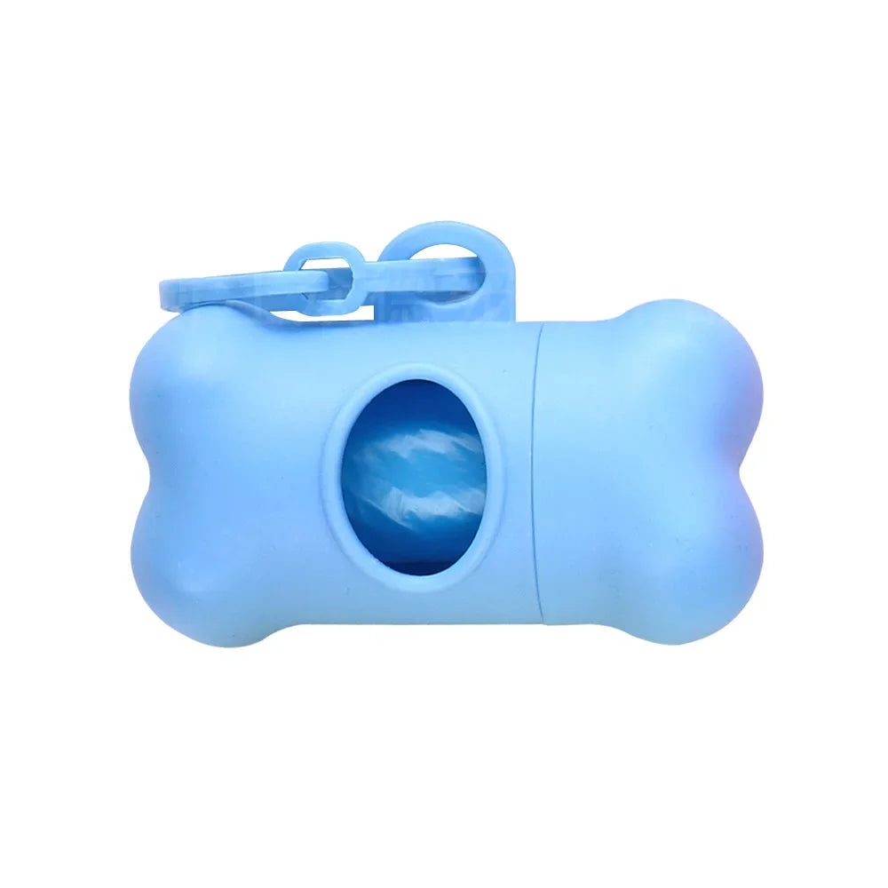 1/3pc Bone Shaped Bag Dispenser Disposable Pet Dog Waste Bag Holder Plastic Garbage Bag Case Carrier Disposal Poop Bag Dispenser Oasis Select sky blue
