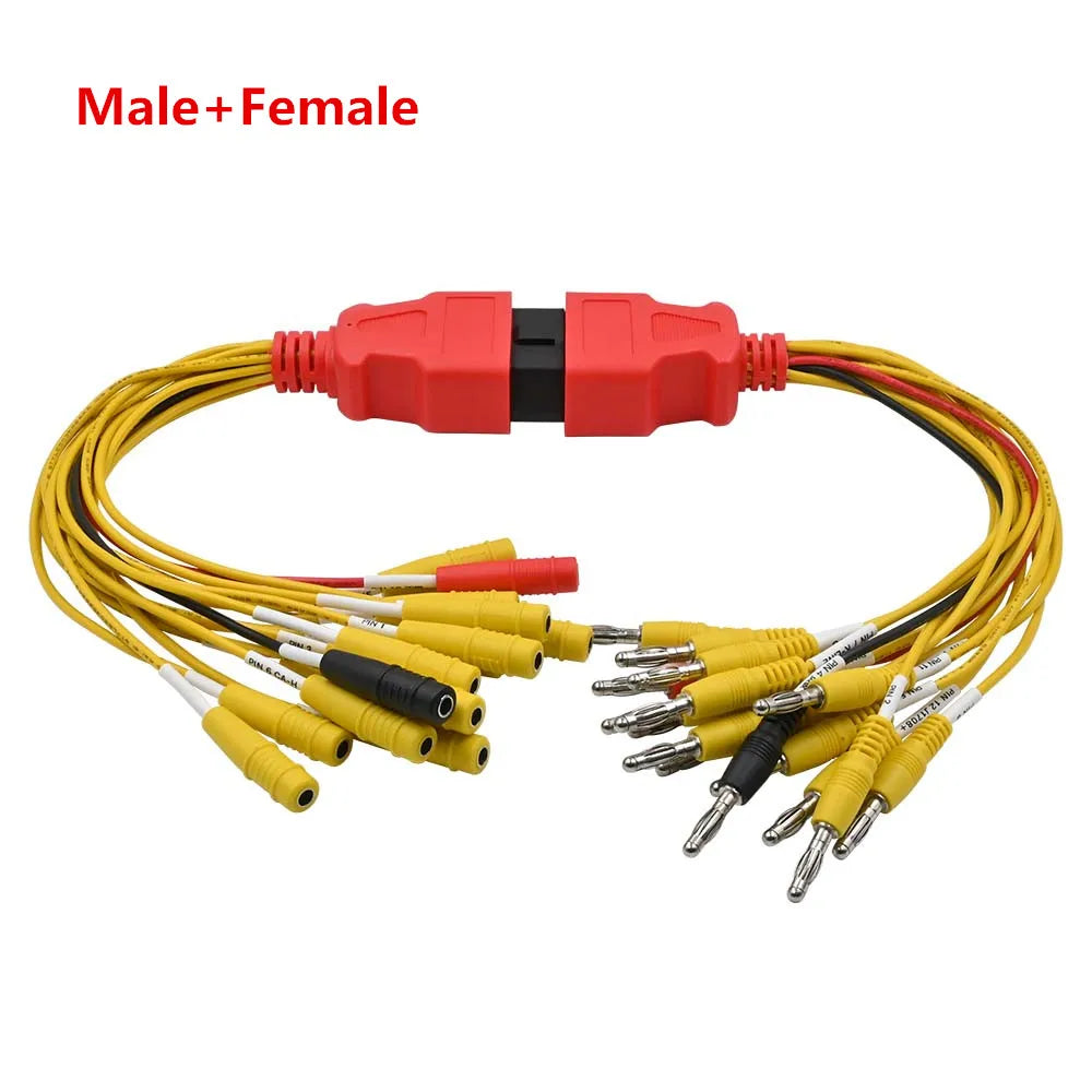 OBD2 16-Pin Jumper Connector Male Female – ECU Diagnosis Tool OBD2 Diagnostic Connector Oasis Select Male Female